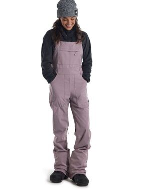 Women's Burton Avalon 2L Stretch Bib Pants size xs in Elderberry/violet colour.